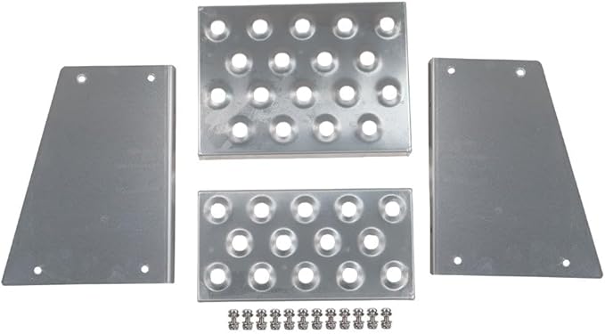 Mytee Products Aluminum Steps Replacement Part for 12" Wide Saddle Tool Box – 2 Pc Set, 12-Gauge Punched Plate Design, Bolt-On Installation, Anti-Slip Grip, Solid Welded Seams, Corrosion Resistant