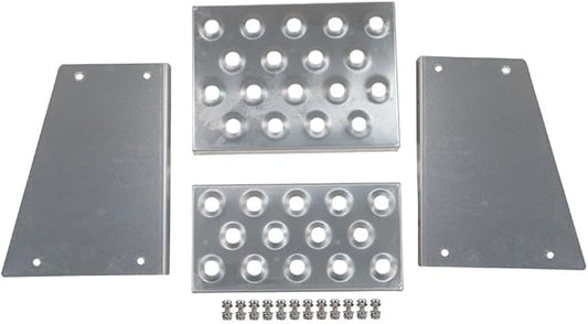 Mytee Products Aluminum Steps Replacement Part for 12" Wide Saddle Tool Box – 2 Pc Set, 12-Gauge Punched Plate Design, Bolt-On Installation, Anti-Slip Grip, Solid Welded Seams, Corrosion Resistant