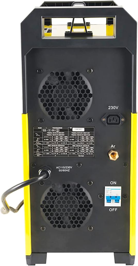 Weldpro Digital TIG ACDC 250GD AC DC 250 Amp Tig/Stick Welder with Pulse Memory function and Tig20 water cooled torch Dual Voltage welding machine