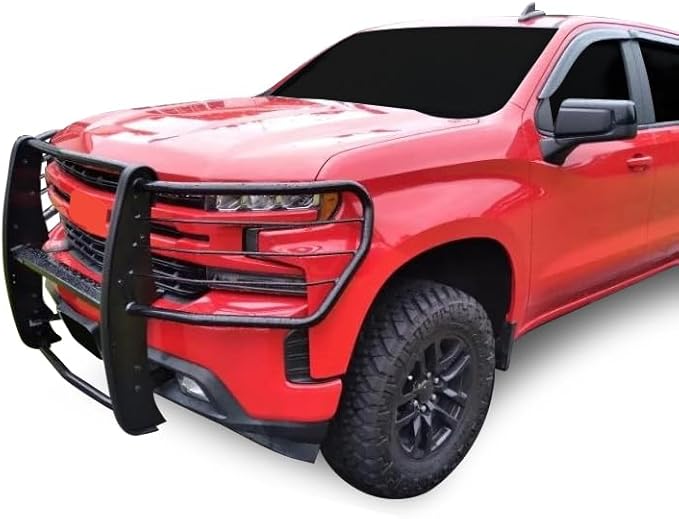 Black Horse Off Road Grille Guard Modular Black Compatible with 2019-2021 Chevrolet Silverado 1500/2022 Chevrolet Silverado 1500 LTD (Excl. 2019 Silverado 1500 LTD)-17GT29MA