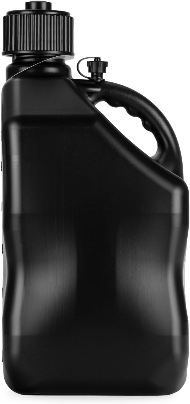 VP Racing 3582-CA, 5.5-Gallon Square Motorsport Jug Black (3 Pack), w/Battery Powered Fluid Transfer Pump (1 Pack)