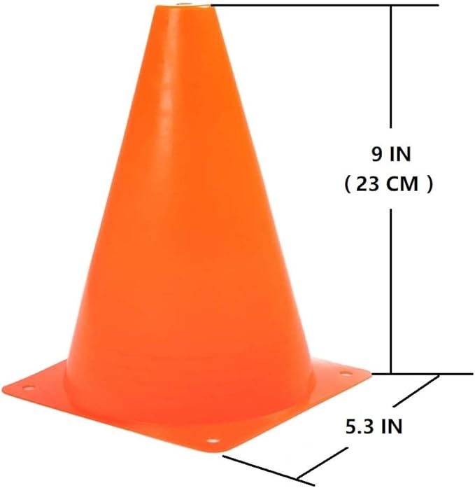 Soccer Cones (9 Inch 20 Pack), Agility Training Sport Cone with Carry Bag for Drilling Football Basketball Field Markers,