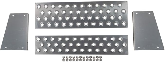 Mytee Products Aluminum Steps Replacement Part for 30" Wide Saddle Tool Box – 2 Pc Set, 12-Gauge Punched Plate Design, Bolt-On Installation, Anti-Slip Grip, Solid Welded Seams, Corrosion Resistant