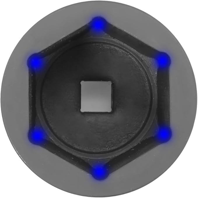 Stark USA 1" Drive Jumbo Shallow Impact Socket Set Spindle Axle SAE Sockets 6-Piece (3-1/4" - 4") Cr-Mo Steel Removing And Installing Axle Nuts