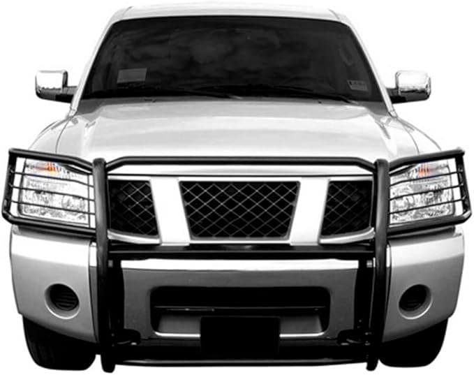 Black Horse Grille Brush Bumper Guard Modular Black Compatible with 2005-2015 Nissan Armada|2004-2015 Nissan Titan Crew Cab|2004-2015 Nissan Titan King Cab-17NR26MA