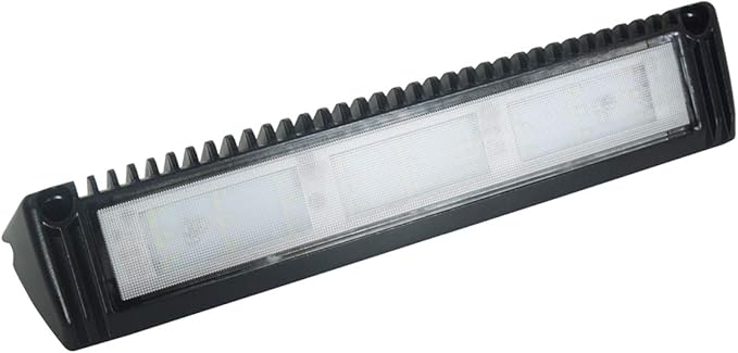Raycharm 13" RV Exterior LED Work Scene Light Fixture, 40° Down Angle Flood Beam, 6000K Cool-White, 12V/24V DC, High Lumen Output Low Current Draw, Aluminum Housing Black Finish, 1-Pack