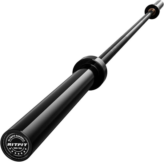 RITFIT 7FT Olympic Barbell for Strength and Weightlifting Training - 2 Inch Olympic Bar for Squat, Deadlift, Bench Press, Curl, Overhead Press - 500lbs/1000lbs/1500lbs Capacity