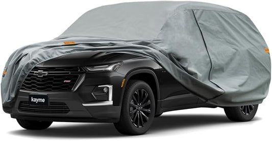 Kayme Heavy Duty SUV Car Cover Custom Fit Chevrolet Traverse Waterproof All Weather for Automobiles, Full Exterior Covers Sun Rain UV Protection.（Deliver About 3-10 Days）