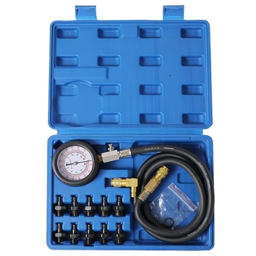 Oil Pressure Tester Tool, Oil Pressure Gauge kit, 0-140 PSI Pressure Test Diagnostic Tools, Engine Oil Pressure Tester Tool kit, for car Truck (Blue)