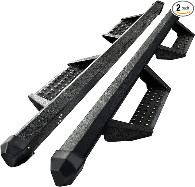 Running Boards Compatible with 2025 2026 Toyota 4Runner(Without Side Skirts), Dual-Stage Textured Black Powder Coated, 4Runner 4 Inch Drop Down Side Steps Made with Carbon Steel.