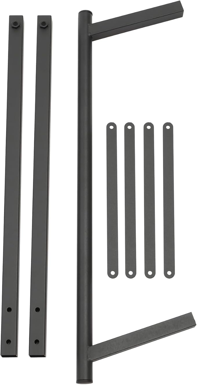 RV Steps with Handrails, 2 Steps Mobile Home Stairs Steps Outdoor W/Non-Slip Mats, Portable Stairs for Travel Trailer Motor Home, Camper