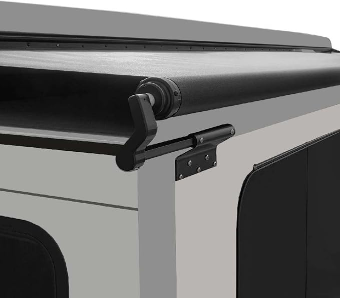 Suncode Slide Topper Awning Black RV Slide Out Awning Slide Out Protection Modular Designed for RVs,Travel Trailers,5th Wheels,and Motorhomes 10'1"(9'7"Fabric)
