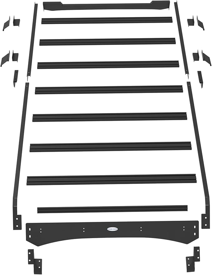 Hooke Road Bronco Full Length Roof Rack Aluminum Cross Bars for 2021-2025 Ford Bronco 4-Door Hardtop (Exclude Bronco Sport), Overlanding Rooftop Cargo Basket Carrier