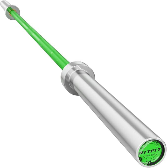 RITFIT 7FT Olympic Barbell for Strength and Weightlifting Training - 2 Inch Olympic Bar for Squat, Deadlift, Bench Press, Curl, Overhead Press - 500lbs/1000lbs/1500lbs Capacity
