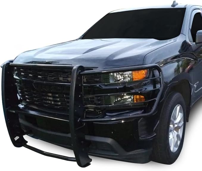 Black Horse Off Road Grille Guard Modular Black Compatible with 2019-2021 Chevrolet Silverado 1500/2022 Chevrolet Silverado 1500 LTD (Excl. 2019 Silverado 1500 LTD)-17GT29MA