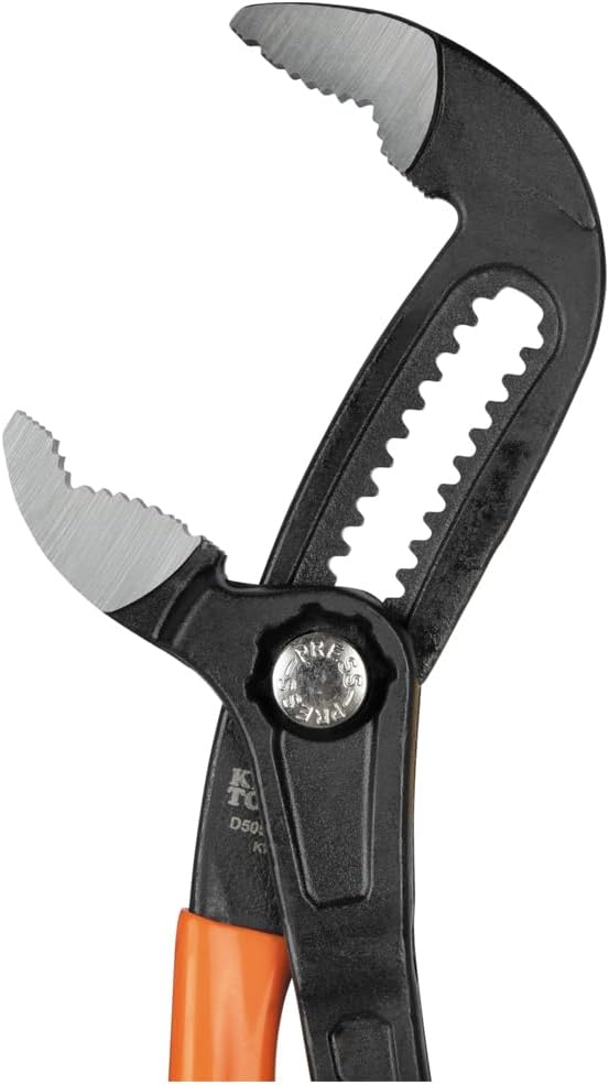 Klein Tools D5052BKIT 2-Piece Adjustable Pliers, Quick-Adjust Klaw Pump Pliers Set, 7-Inch and 10-Inch, Compact Design with V-Jaw and Hardened Teeth for Maximum Torque