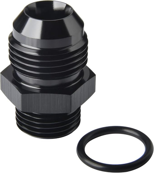 10AN Male Flare to 6AN ORB O-ring Boss Fuel Pump Rail Adapter Fitting Aluminum Black