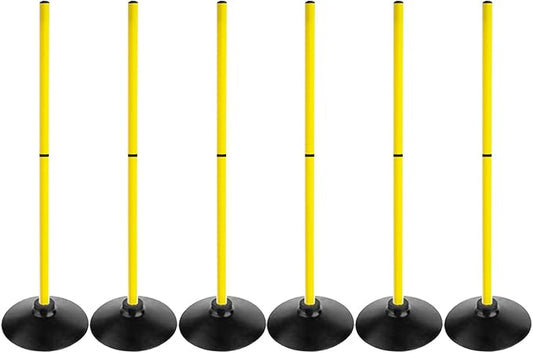 Soccer Agility Poles Set Detachable Sports Trainning Speed Pole Slalom Poles with Rubber Base Sport Traning Equipment