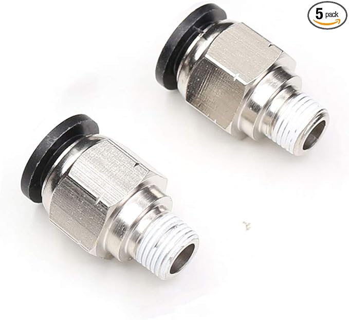 1/4" NPT Push to Connect Fitting Air Fitting,CEKER 3/8 Inch Tubing Od to 1/4 npt male thread pneumatic fittings air line quick connect fitting 5Packs