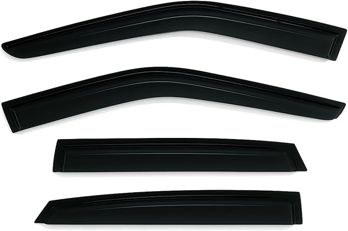 2013-2020 Tape-On Rain Guards for Ford Fusion Side Window Visor Deflectors S SE SEL Titanium Hybrid Durable Tinted Shades 2014 2015 2016 2017 2018 2019