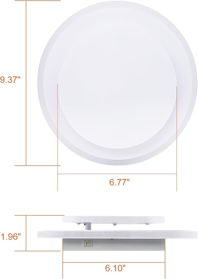 Facon 12V LED RV Ceiling Light & Dinette Light Fixture - 12W 900LM 4000K Cool White RV Interior Light for Camper, Trailer, Motorhome | Sleek Acrylic 12V RV Pendant Light Fixture with Switch