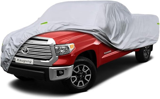 Truck Car Cover Waterproof Fit 2000-2020 Toyota Tundra (Regular Cab/Extended Cab/CrewMax/Double Cab), Full Pickup Cover Outdoor Indoor Sun UV Rain Dust Protection.