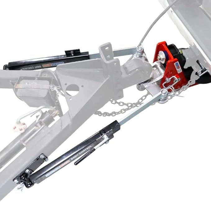 Shocker HD Combo Air Hitch & Sway Control Towing Kit, Fits 2" Hitch Silver Combo 2" & 2-5/16" Balls