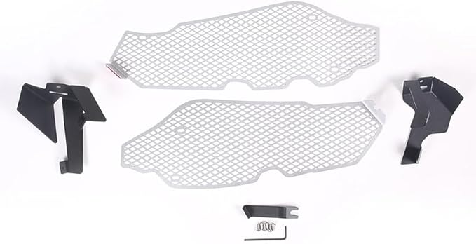 for Corvette C8 Side Intake Mesh Grilles Insert Set,Stainless Driver and Right Passenger Side Radiator Air Intake Vent Guards for Corvette C8 Stingray Z51 2020-2025 Accessories (Silver)