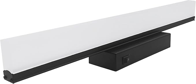 Facon 16.5Inch 12V LED RV Vanity Lights Fixtures with On&Off Switch, Matt Black Finished, RV Wall Sconces Bathroom Mirror Light with Acrylic Lens, 12Volts DC for RV, Camper, Motorhome