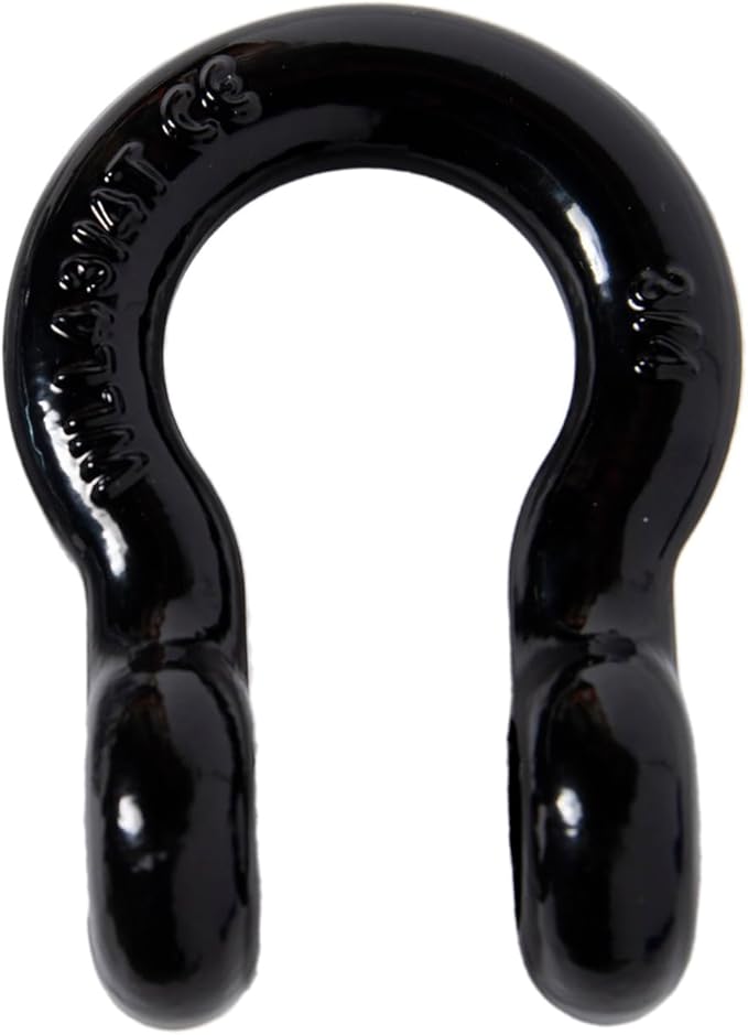 Hi-Gear (1 PK, Black) Bow Shackles 3/4" D Ring Shackle Rugged Unbreakable 28.5 Ton (57,000 Lbs) Maximum Break Strength with 7/8'' Pin Bow Screw Heavy Duty D Ring for 4x4 Vehicle Recovery