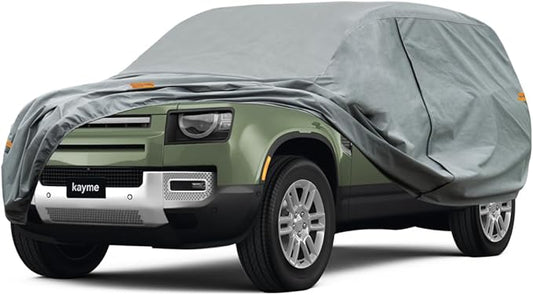 Kayme Heavy Duty SUV Car Cover Custom Fit Land Rover Defender 130 Waterproof All Weather for Automobiles, Full Exterior Covers Sun Rain UV Protection.（Deliver About 3-10 Days）