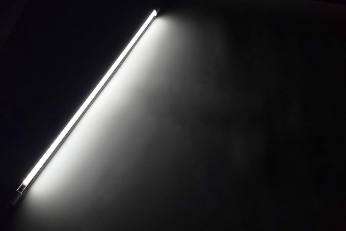 Raycharm Interior LED Ceiling Light 35.4" Compact Size, 6000K Cool-White Even Diffused Beam, 180° Rotating Versatile Mounting Feet, 12V/24V DC, Integrated On/Off Rocker Switch for RV Boat, 1-Pack