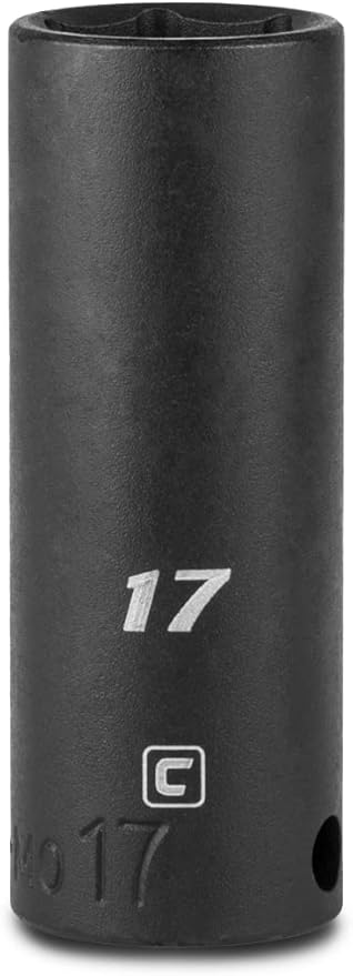 Capri Tools Deep Impact Socket, 3/8-Inch Drive, 6-Point, Metric (17 mm) (CP53217)