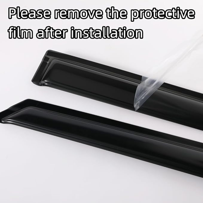 NI60 Tape on Sunproof Waterproof Side Window Wind Deflector Window Visor fit for 2017-2023 Nissan Armada, 4pcs Outside Mount Replacements Rain Guards Set