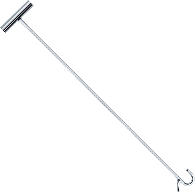 5th Wheel Pin Puller, 32" Solid Steel Chrome Plated 5th Wheel Puller Hook, Heavy Duty 5th Wheel Puller w/Hook, 1 Pack