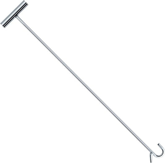 5th Wheel Pin Puller, 32" Solid Steel Chrome Plated 5th Wheel Puller Hook, Heavy Duty 5th Wheel Puller w/Hook, 1 Pack