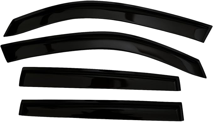 2019-2024 Tape-On Side Window Visor Deflectors for Subaru Forester Rain Guards SK Premium Sport Limited Touring Smoke Tinted Protectors 2020 2021 2022 2023