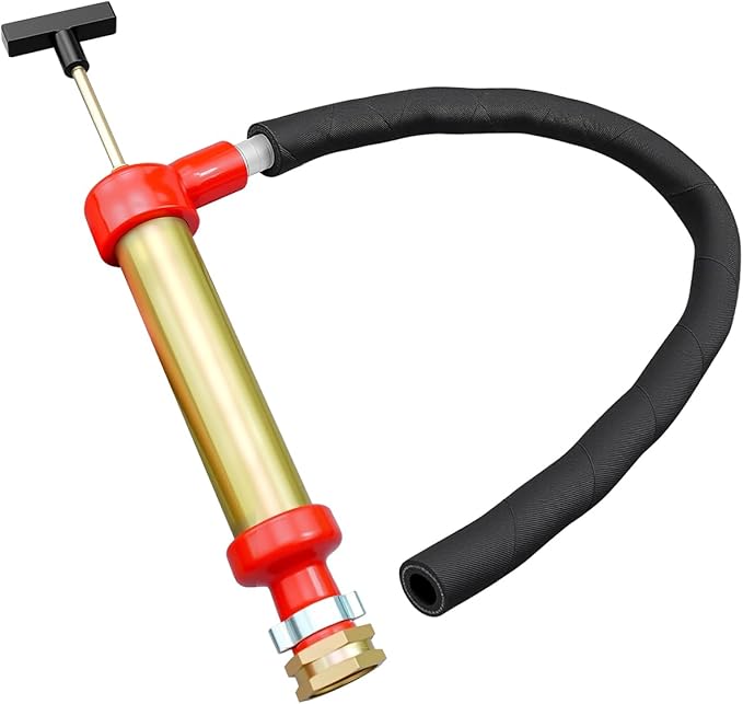 34060-0130 Marine Engine Oil Drain Hand Pump Fit for OMC Mercruiser, Brass Engine Oil Drain Pump Replace 802889A1 802889Q1 (10.25" Long, 1.25" Diameter, 1 Gallon/Minute Output)