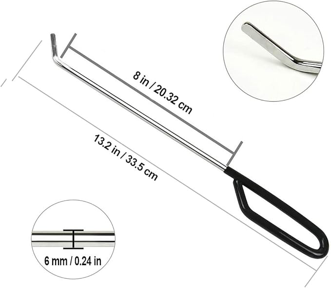 LadyRosian Paintless Dent Removal Rods Kit 18PCS with Rubber Replaceable Heads Tool for Car Body Hail Damage Dent Repair