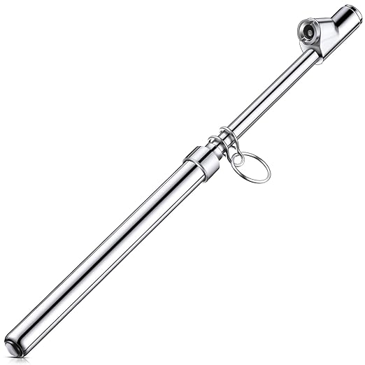 Tallew 1 Pack Dual Head Tire Pressure Gauge Heavy Duty Air Pressure Tire Gauge for Auto Truck Car RV Van Gage Range 10-150PSI, 1-10Bar (Silver)