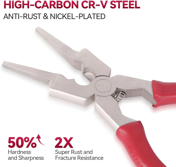 ARCCAPTAIN Professional 8" Weliding Pliers, Sharp MIG Pliers for Rust Resistant, Long Nose Pliers with Anti-slip Handle - Durable and Effecient