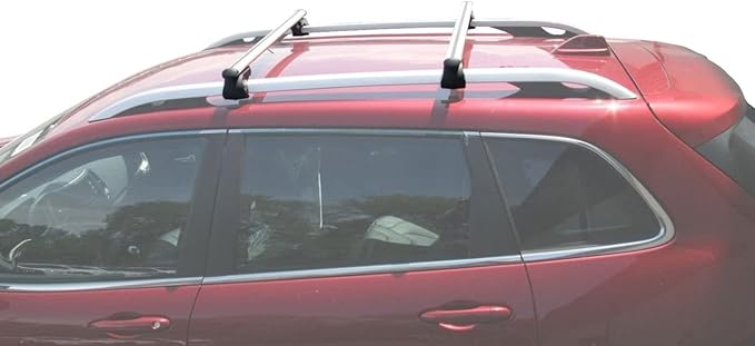 BrightLines 53" Universal Crossbars Roof Racks Compatible with Raised Roof Side Rails for Kayak Luggage ski Bike Carrier, a Set of 2 (Silver)