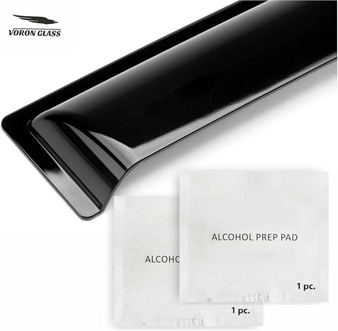 Voron Glass Tape-on Extra Durable Rain Guards for Ford Transit 2014-2026, Window Deflectors, Vent Window Visors, 2 Pieces - 110202