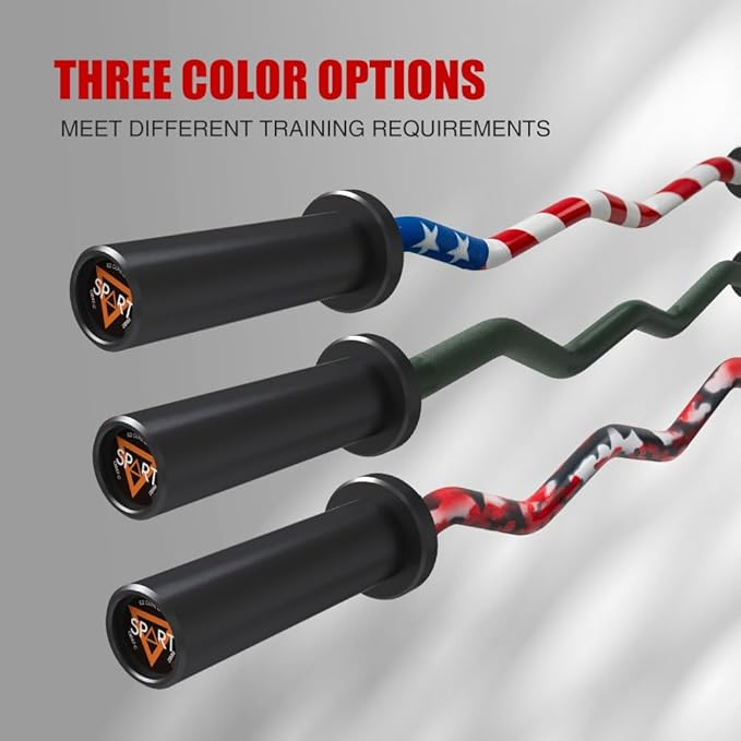 Olympic EZ Curl Bar, 47INCH/4FT Strength Training Curling Bar with Knurled Grip, Chrome Finish, Copper Sleeve Barbell for 2-inch Weight Plates, 500 LBS Capacity