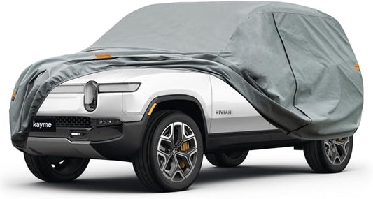 Kayme Heavy Duty SUV Car Cover Custom Fit Rivian R1S Waterproof All Weather for Automobiles, Full Exterior Covers Sun Rain UV Protection.（Deliver About 3-10 Days）