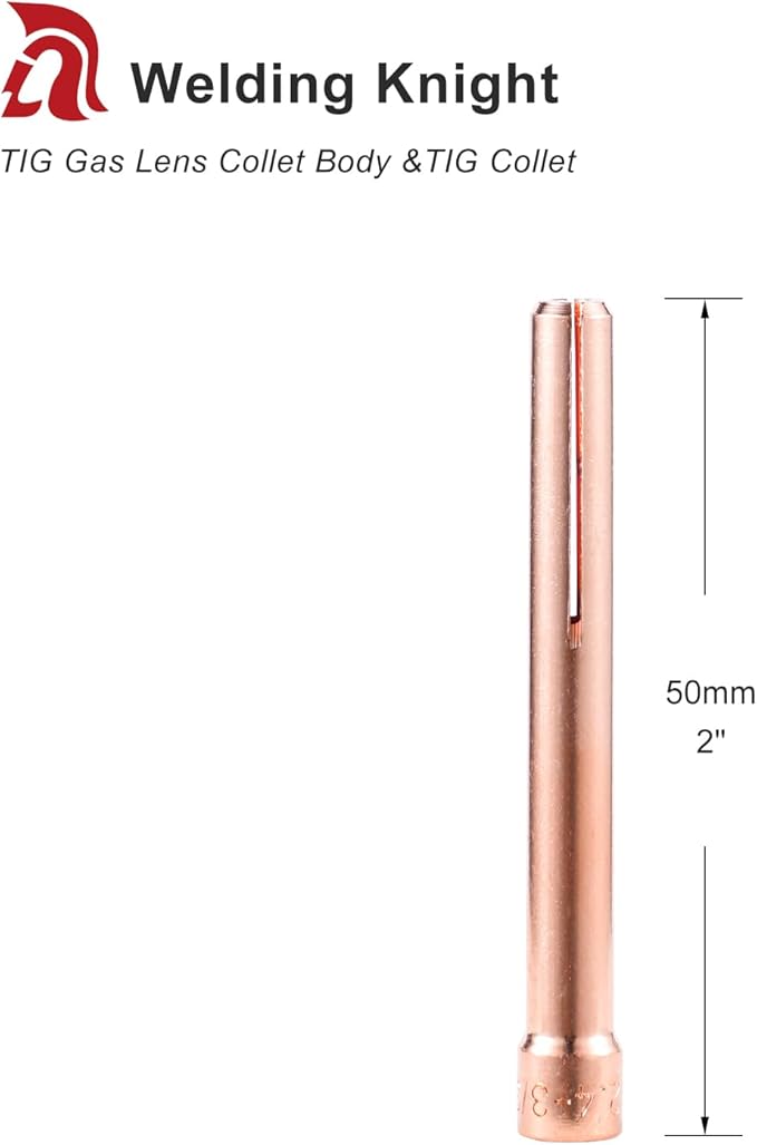 Large TIG Gas Lens Collet Body 45V64 3/32"&2.4mm TIG Collet 10N24 for TIG Welding Torch WP-17, 18 & 26 Series Consumables 7-pk