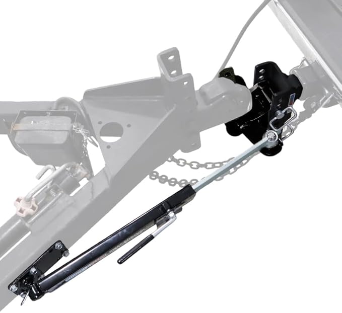 Shocker XR Adjustable Hitch w/Black Combo Ball & Sway Control Towing Kit, Fits 2" Hitch 8 Hole 1 Sway Arm Fits 2" Hitch 8 Hole Frame, Has 1 Sway Arm