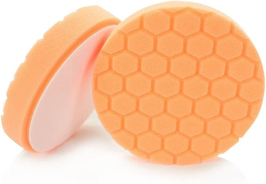 Chemical Guys BUFX_102_HEX4 Hex-Logic Medium-Heavy Cutting Pad, Orange (4.5 Inch Pad Made for 4 Inch Backing Plates), 1 Pad Included
