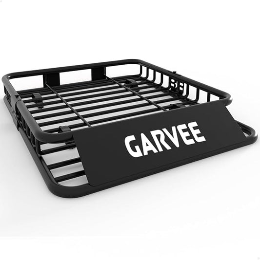 Garvee 46 in x 36 in Universal Roof Rack Basket, 200 LBS Capacity Luggage Rack, Heavy Duty Rooftop Cargo Carrier, Car Top Luggage Holder Basket Heavy Duty for SUVs, Trucks, Vehicles
