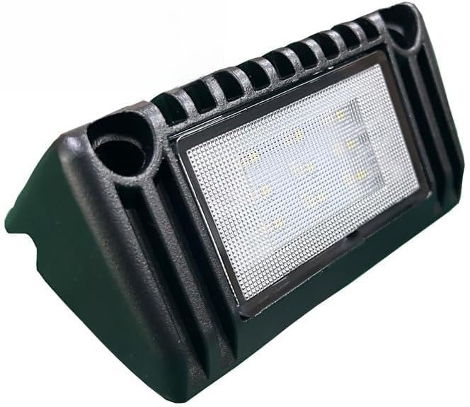 RV LED Porch Exterior Utility Lights, 5 inch Down Angle Flood Beam Awning Light, 3000K Warm-White 12V/24V DC 900 Lumen, Black Finish Aluminum Housing, for RVs Trailers Campers, 1 Pack